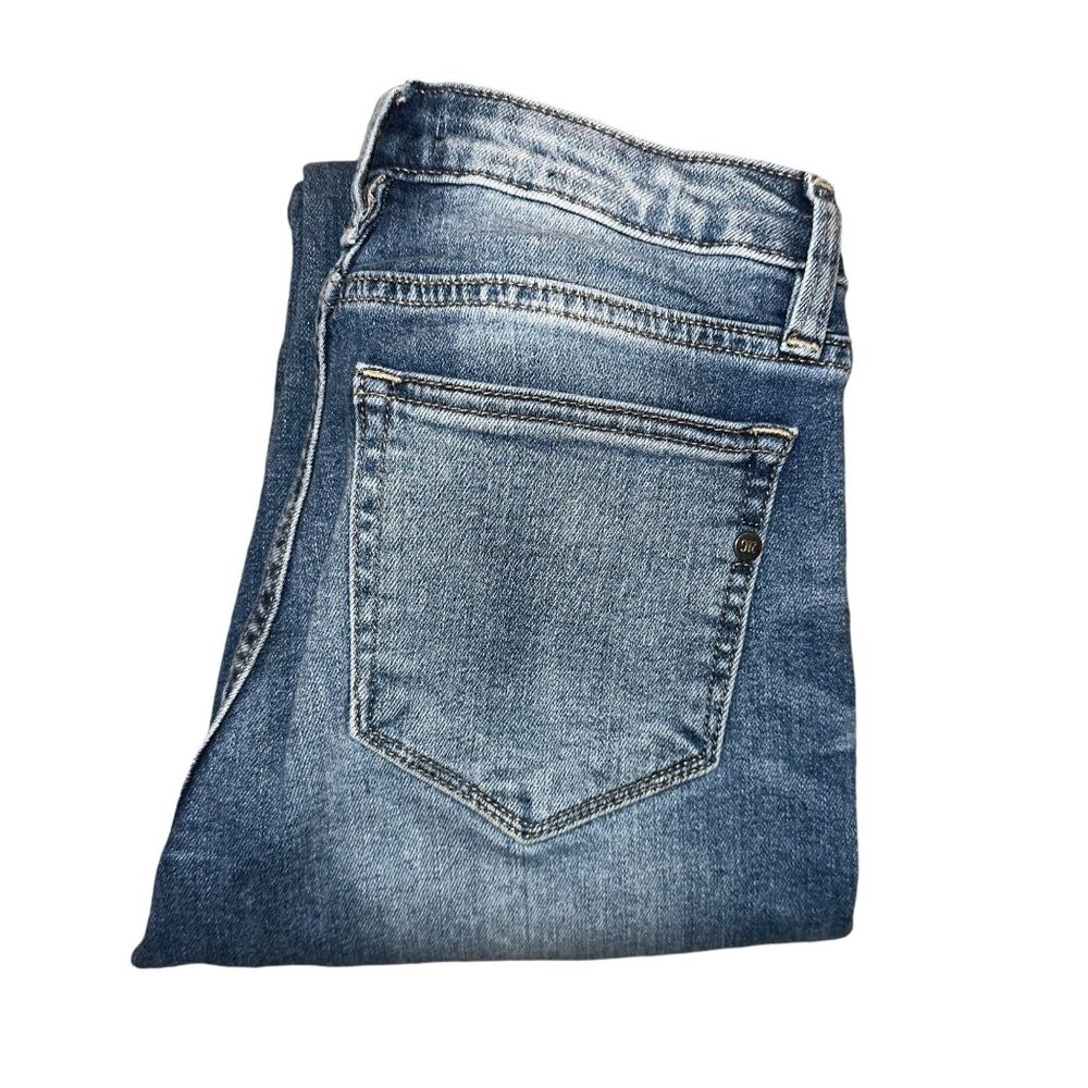 Miss Me Skinny Jeans Womens 25 27 Light Wash Stretch Whiskering Distressed